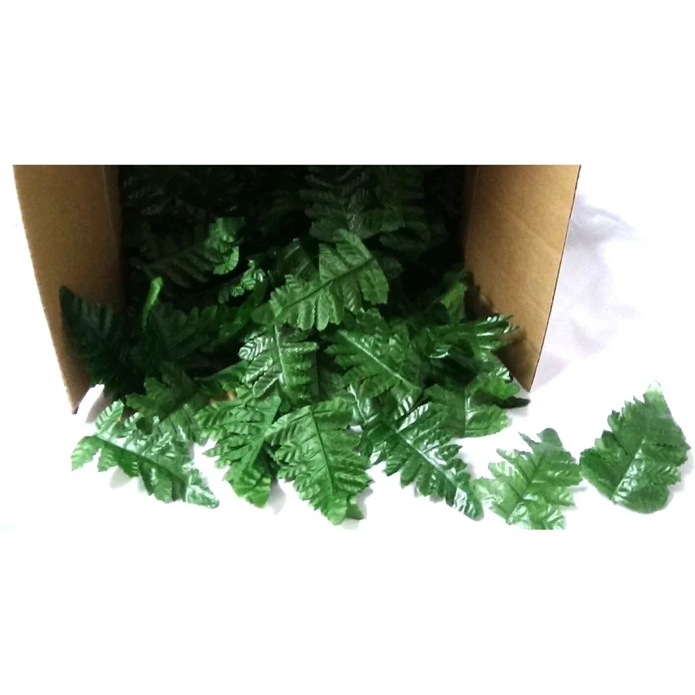 Leaves Leather Leaf or Baker Fern 100 Artificial Fern Leaves #193